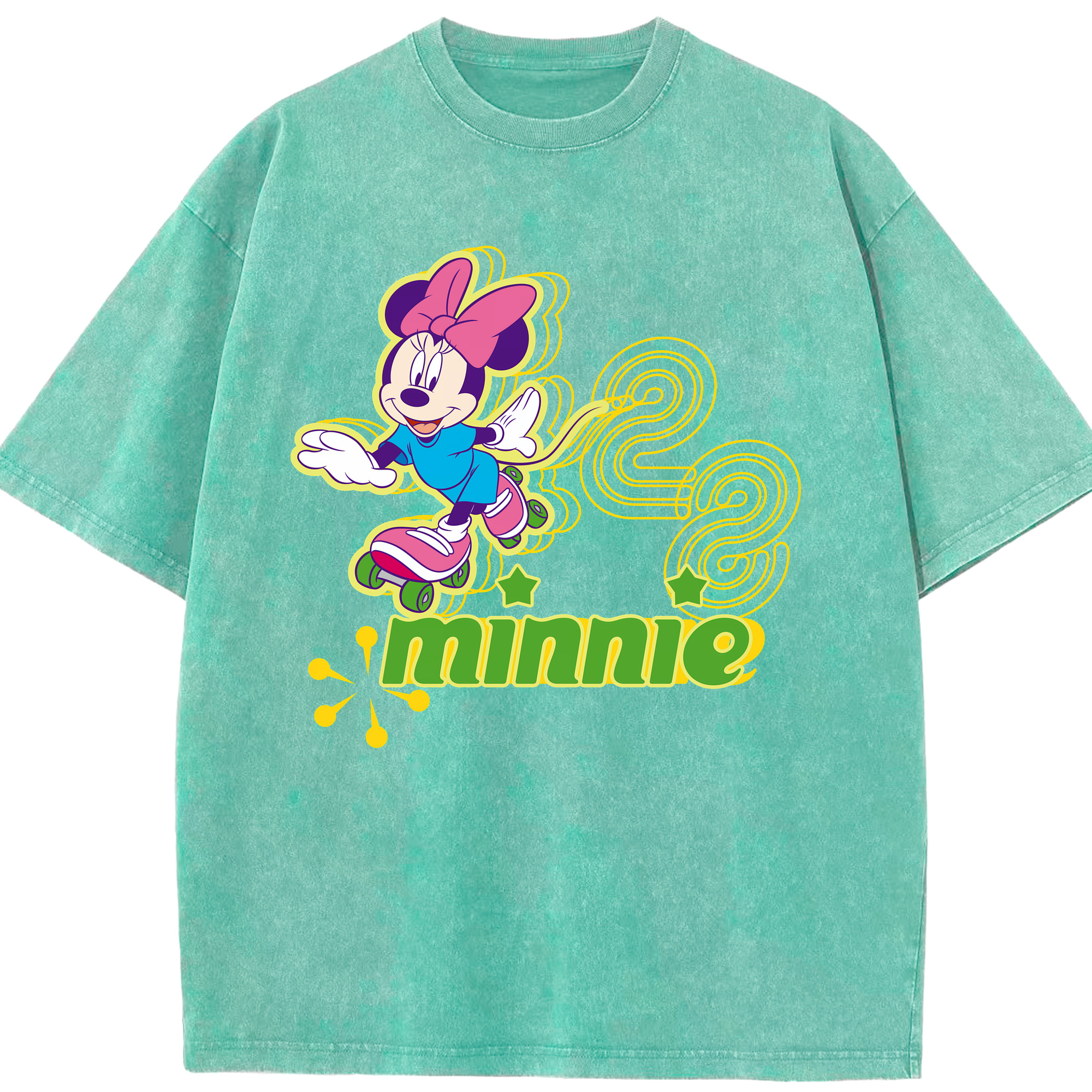 （画像用） ミッキーマウス Mickey Mouse 綿100% ヴィンテージ風 半袖Tシャツ（フロントプリント）